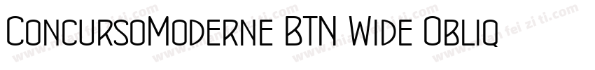 ConcursoModerne BTN Wide Oblique字体转换